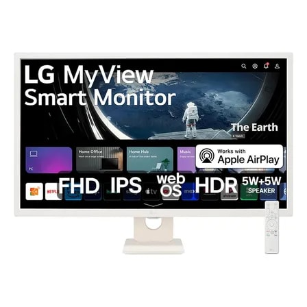 Imagem do Monitor Lg Myview Smart Tela Ips De 32 Fhd Webos Scre Branco 127 220v