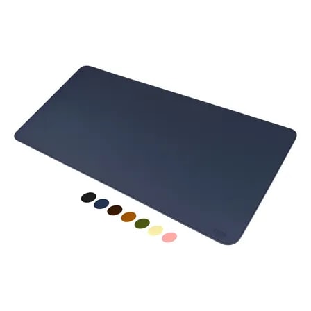 Imagem do Mousepad Grande 90x40 Couro Mesa Computador Notebook Couse Azul Escuro