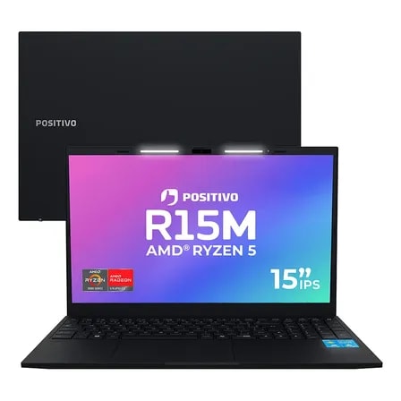 Imagem do Notebook Positivo Vision R15m Amd Ryzen 5 5625u Linux 16gb Ram 512gb Ssd Wi Fi 6 Tela 15 Full Hd Ips Antirreflexo Permite Upgrade De Memoria Ram E Ssd Preto