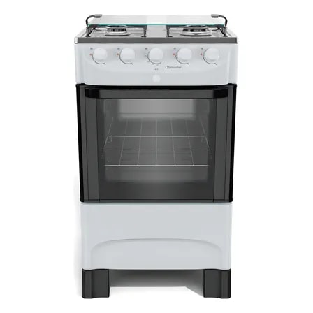 Imagem do Fogao Mueller 4 Bocas Automatico Branco Com Forno 48 1 L E Acendimento Bivolt 127 220v