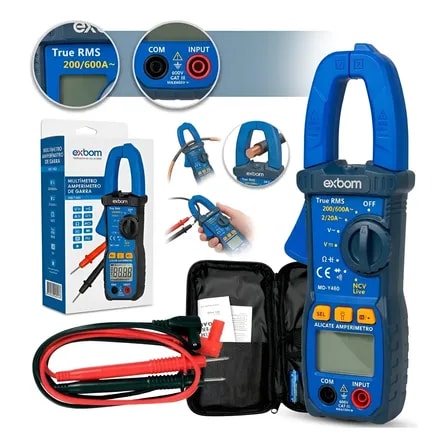 Imagem do Alicate Amperimetro True Rms Automatico Ncv Com Funcao Hold