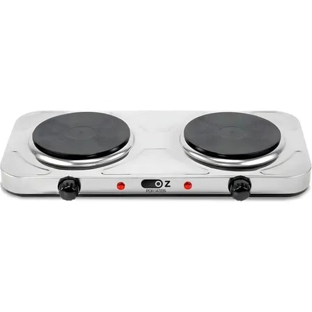 Imagem do Fogao Eletrico Portatil De Mesa Cooktop 2 Bocas 2000w Aco Inoxidavel Fe2000 Oz 220v
