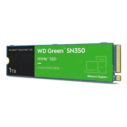 Imagem do Disco Solido Interno Western Digital Wd Green Sn350 Wds100t3g0c 1tb Verde