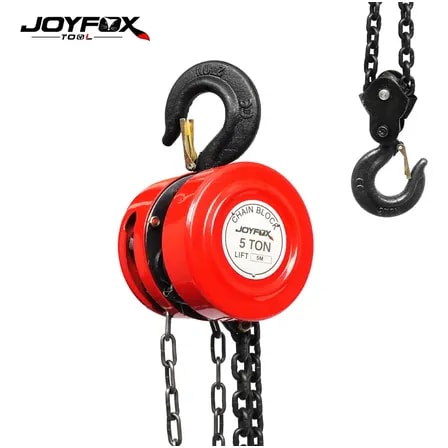 Imagem do Talha Manual 5 Toneladas 5000 Kg Com Corrente 5 Metros Elevacao Vermelho Joyfox