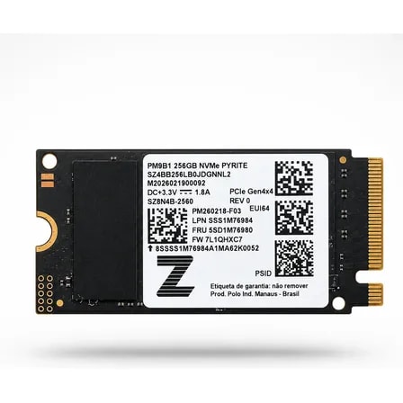 Imagem do Nvme 256gb 2242 Samsung 4 0 Pm9b1 Mzal4256hbjd 00bl2 Oem Preto