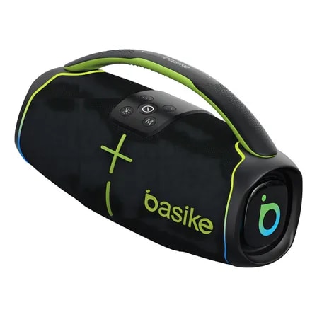 Imagem do Caixa De Som Portatil Bluetooth 100w Subwoofer Ativo Estereo Hifi Bombox Com Rgb Tws 1 1 Bateria 6 Horas Bluetooth 5 3 Ipx6 Powerbank Para Telefones Celulares Cor Preto Basike Ba Rad015