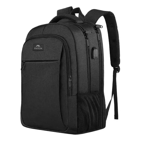 Imagem do Mochila Para Notebook 15 6 Polegadas Mochila Escolar Antifurto Impermeavel Reforcada Executiva Masculina E Feminina Para Trabalho Viagem Faculdade Matein 1007 Cor Preta 35l Preto Liso