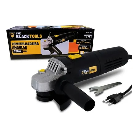 Imagem do Esmerilhadeira Lixadeira Angular 4 1 2 750w Cor Preto Frequencia 60hz 220v