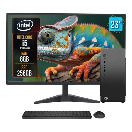 Imagem do Computador Completo 2eletro Speed Intel Core I5 8gb Ram Ssd 256gb Bivolt Monitor 23 Full Hd Cd2e 0128sp 256 Gb 8 Gb Intel Hd Graphics