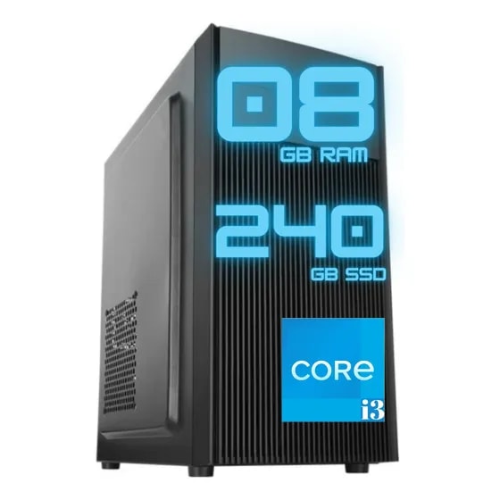 Imagem do Pc Computador Cpu Intel Core I3 Ssd 240gb 8gb Memoria Nfe 8 Gb