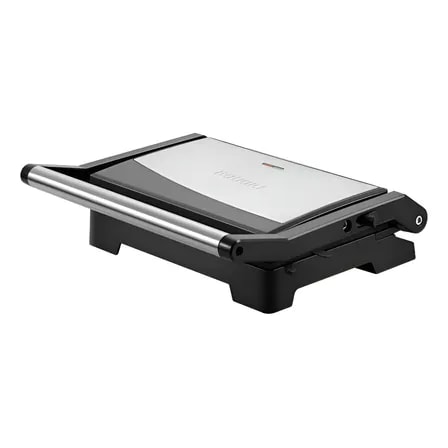 Imagem do Grill Essencial Itatiaia 1000w Inox Antiaderente Grelha Chapa Eletrica Economico Com 3 Aberturas Cor Preto 127v