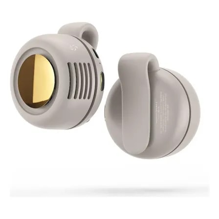 Imagem do Mini Ventilador Portatil De Mao Com Clipe E Recarga Usb Bege