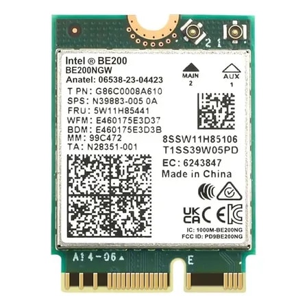 Imagem do Placa Wifi 7 Be200 Be200ngw Wifi Bt 5 4 802 11ax Tri Band M