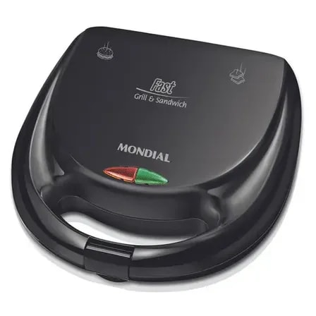 Imagem do Sanduicheira Fast Grill E Sandwich Mondial 750w S 12 Preto 220v