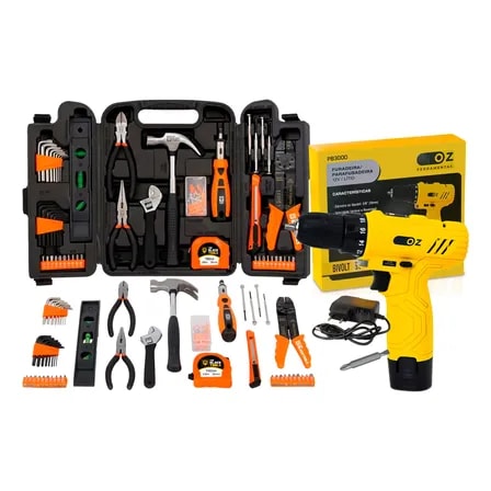Imagem do Kit Jogo De Ferramentas 129 Pcs C Maleta Parafusadeira