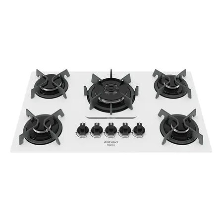 Imagem do Cooktop 5 Bocas A Gas Itatiaia Itaplus Branco Bivolt