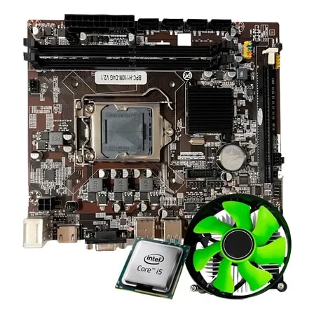Imagem do Kit Placa Mae Desk 151 Bpc H110m D4 I5 6 Geracao E Cooler Preto