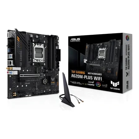 Imagem do Placa Mae Asus Tuf Gaming A620m Plus Wifi Amd Am5 Matx Preto