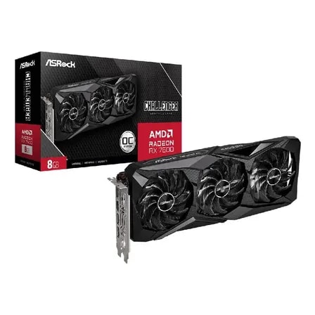 Imagem do Placa De Video Asrock Radeon Rx 7600 Challenger Pro Oc 8gb Gddr6 128 Bit