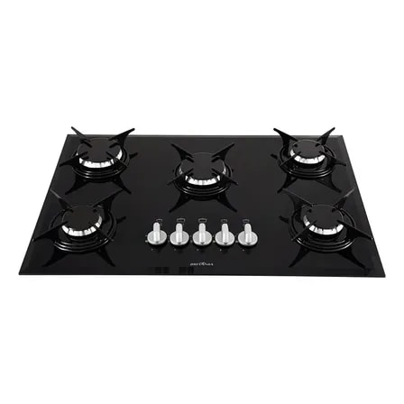 Imagem do Cooktop Britania Bct5p 5 Bocas A Gas Preto De Embutir Bivolt 127 220v