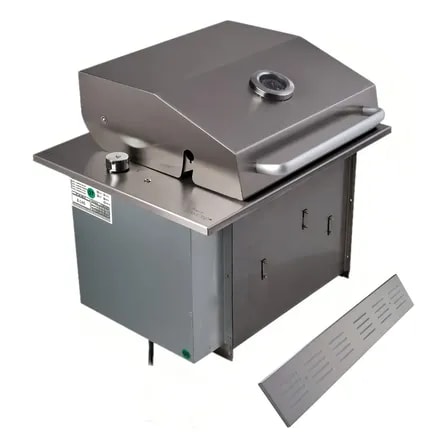Imagem do Grill Eletrico Churrasqueira Diamond Tampa Titan Veneziana Cor Inox 220v