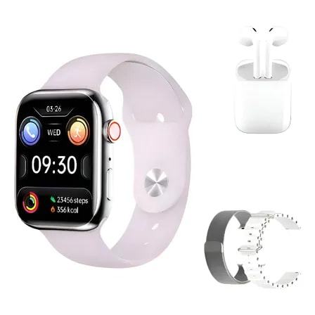 Imagem do Smartwatch Masculino Feminino W11 Mini Serie 11 Original Gps Prateado