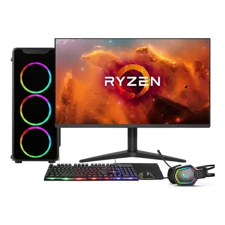 Imagem do Pc Gamer Amd Ryzen 7 5700g 16gb Ssd 512gb Monitor 24 3green 512 Gb 16 Gb Radeon Vega 8 Integrada
