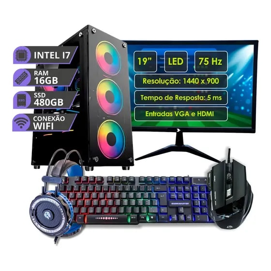 Imagem do Cpu Desktop Intel Core I7 3770 16gb 490gb Ddr3 Windows 10 Pro Mrp Informatica
