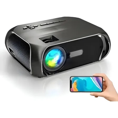 Imagem do Projetor T7 4000 Lumens 1280p Full Hd 4k Espelhamento Wi Fi Cinza Escuro 127 220v