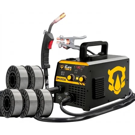 Imagem do Maquina De Solda Inversora Mig 130a S Gas 5 Arames Solda Preto 220v