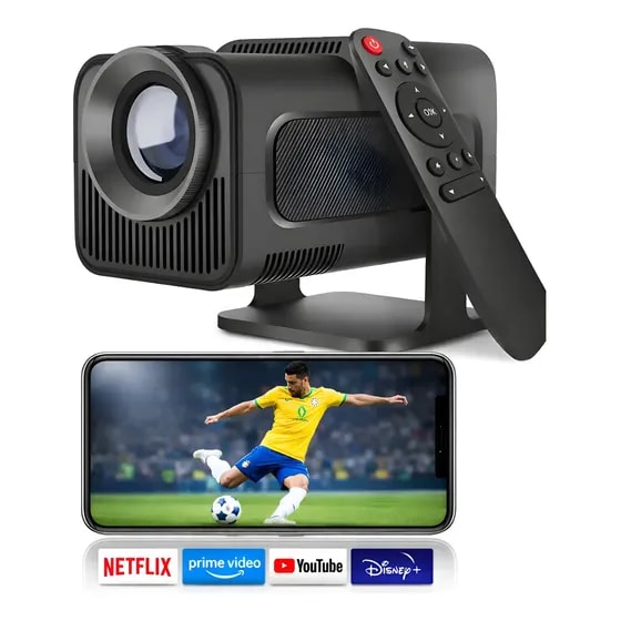 Imagem do Projetor Portatil Hy320 Grande 1080p 4k Copa 2026 Preto Bivolt