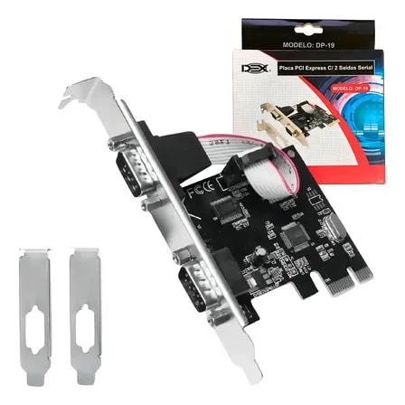 Imagem do Placa Pci Express Dex 2 Portas Seriais Rs232 Rs485 Rs422 Dp 19