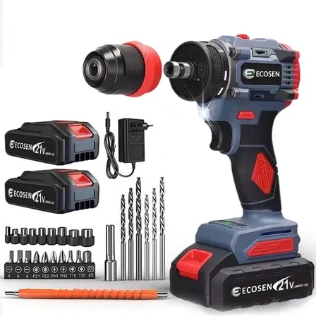 Imagem do Furadeira Com Chave De Fenda Sem Escovas16 8v 2 Baterias Preto Avermelhado 127 220v 60hz