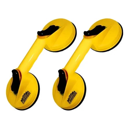 Imagem do Kit 2 Ventosa Dupla Aguenta 80kg Cada Para Piso Liso Porcelanato Pesado Vidro Chapa Metal O Barateiro Ferramentas