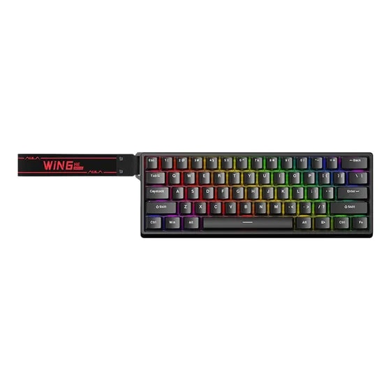 Imagem do Teclado Magnetico Aula Win60he Idioma Ingles Us Switch Gray Wood Magnetic