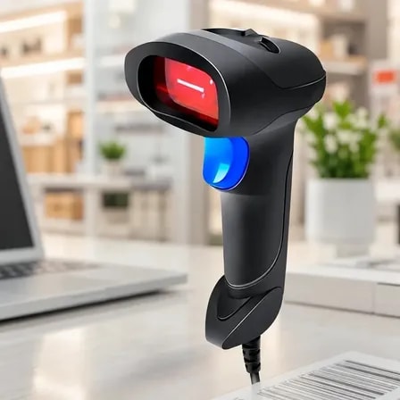 Imagem do Leitor De Codigo De Barra Com Fio Resolucao 4m Cor Preto Tipo De Conector Do Cabo Usb