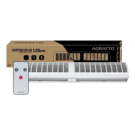 Imagem do Cortina De Ar 120cm Com Controle Remoto Agratto Monofasico Car12 02 Branco 220v