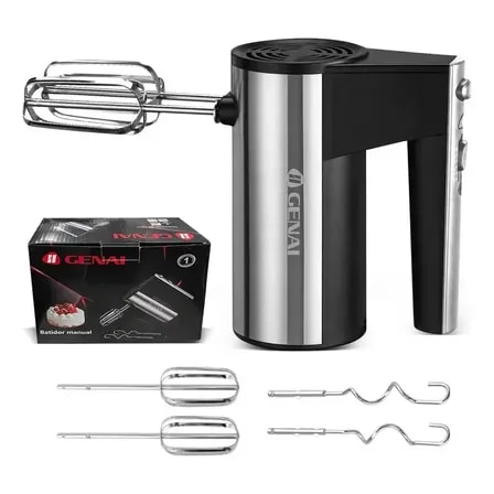 Imagem do Batedeira De Mao Eletrica 5 Velocidades Misturador Multifuncional Inox Para Mistura E Batedor 300w 50 Hz 60 Hz