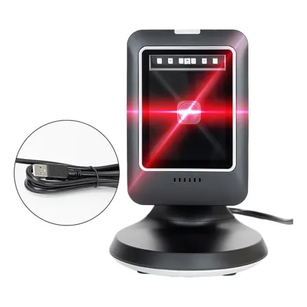 Imagem do Leitor Codigo De Barras Omnidirecional Fixo Rapido Preciso 5v Preto Usb