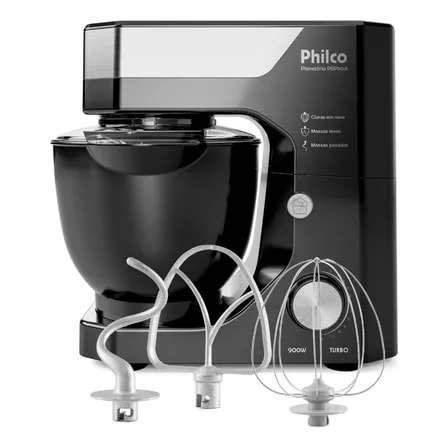 Imagem do Batedeira Planetaria Philco Pbp90a 5l 12 Velocidades 900w Preto 127v 60