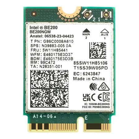 Imagem do Placa Wi Fi 7 Intel Be200ngw 5800mbps Tri Band Ngff Interna