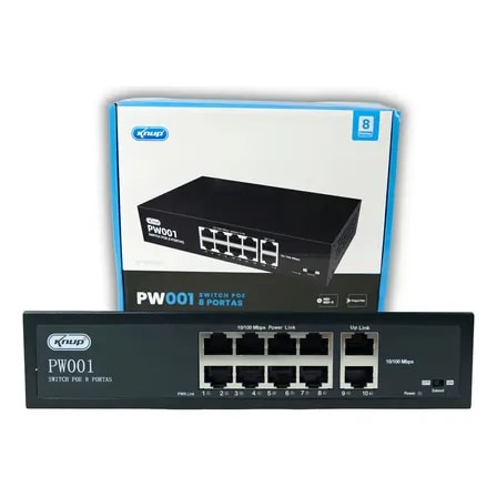 Imagem do Switch Poe 8 Portas 2 Uplink 1 6 Gb S Knup Kp Pw001