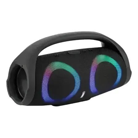 Imagem do Caixa De Som Boombox Com Led Potente Promocao Black Friday Preto