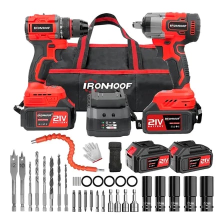 Imagem do Kit Chave Impacto Bateria Furadeira Parafusadeira Brushless