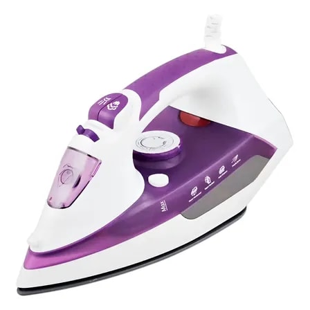 Imagem do Ferro De Passar Roupa A Vapor Mondial Ceramica F40 110v Off Branco Roxo 127v