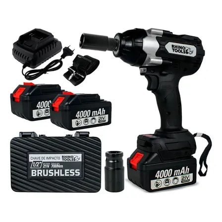 Imagem do Chave De Impacto 700nm 1 2 Sgt 2 Baterias De 4000mah Brushless Industrial Rhn7000 Rhino Tools Preto 127 220v 50 60hz