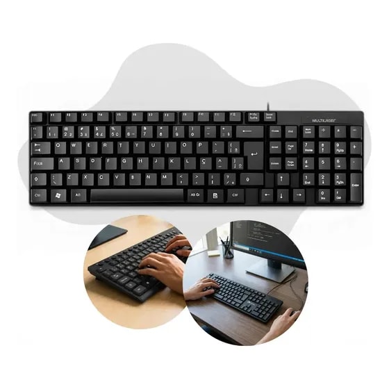 Imagem do Teclado Basico Slim Preto Usb Multilaser Tc193