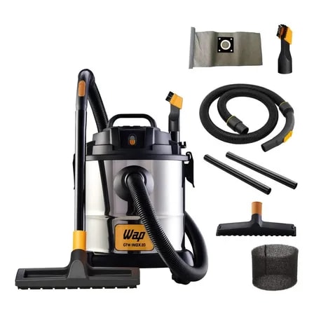 Imagem do Aspirador Po E Agua Wap Gtw Inox 20 Com Soprador 1600w 160mbar 20 Litros