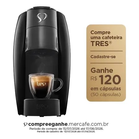 Imagem do Cafeteira Tres Coracoes Lov Automatica Preta Brilhante Cor Preto