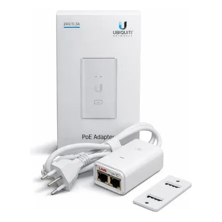 Imagem do Fonte Poe Ubiquiti 24v 0 3a Gigabit Poe 24 7w G Original 127 220v